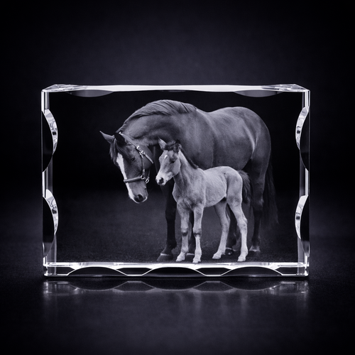 Staffa 3D Crystal Photo Frame – 160 × 120 × 25 mm