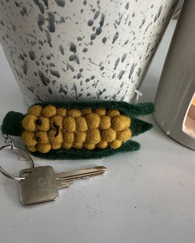 Sweetcorn keyring