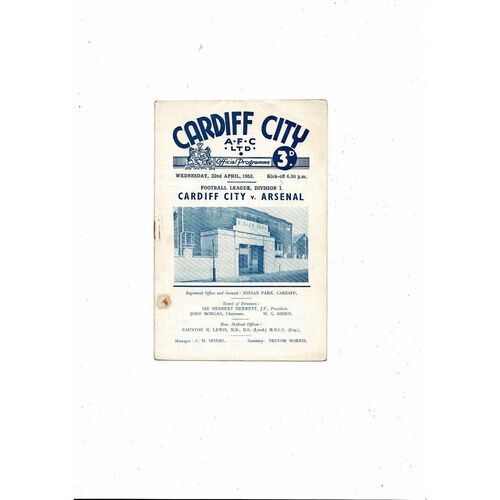 Cardiff City Home Football Programmes