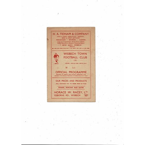 Wisbech Town Football Programme