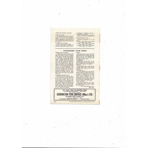 1963/64 Brentford v Bournemouth League Cup Football Programme