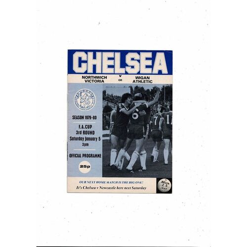Chelsea v Wigan Athletic FA Cup Football Programme 1979/80