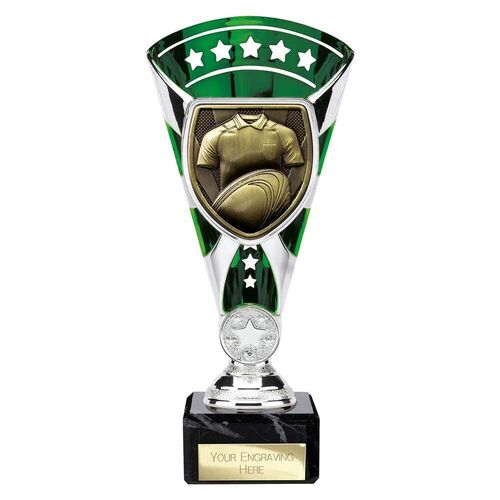 Cobra Star Cup Rugby Shirt & Ball Silver & Green