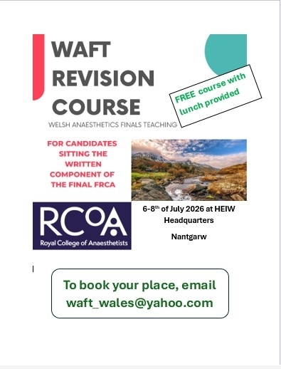 **Reminder - WAFT revision course, July 2026**