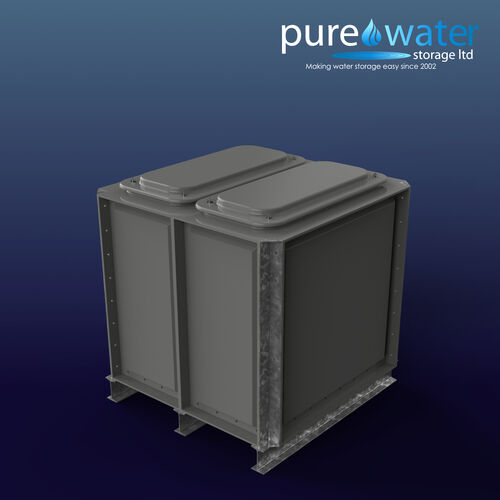 PW.1X1X1.IFB.DIV.AG (0.5+0.5) - 1000 LITRE DIVIDED SECTIONAL WATER TANK, INTERNALLY FLANGED BASE (IFB)