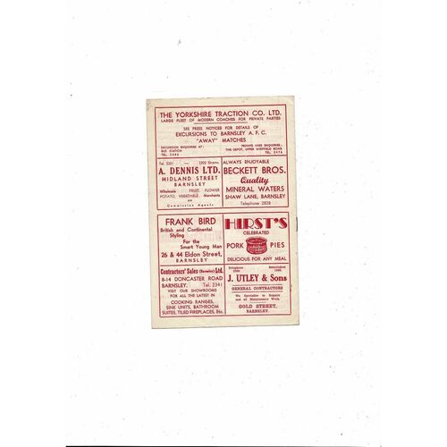 1959/60 Barnsley v Bradford City FA Cup Football Programme