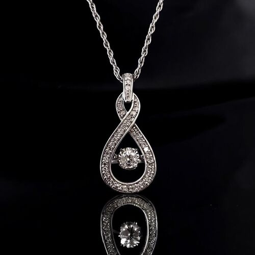 Diamond infinity pendant