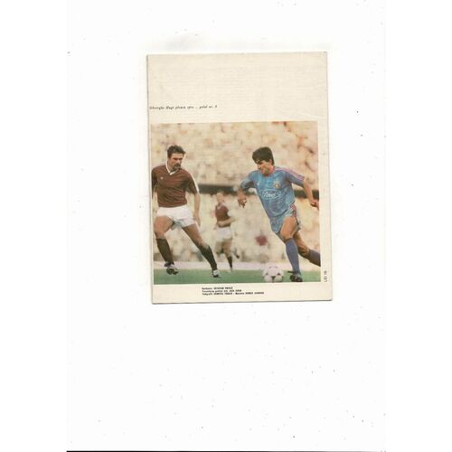Steaua Bucharest v Sparta Prague European Cup Football Programme 1988/89