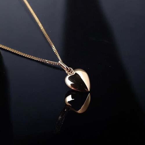 9ct gold heart pendant 