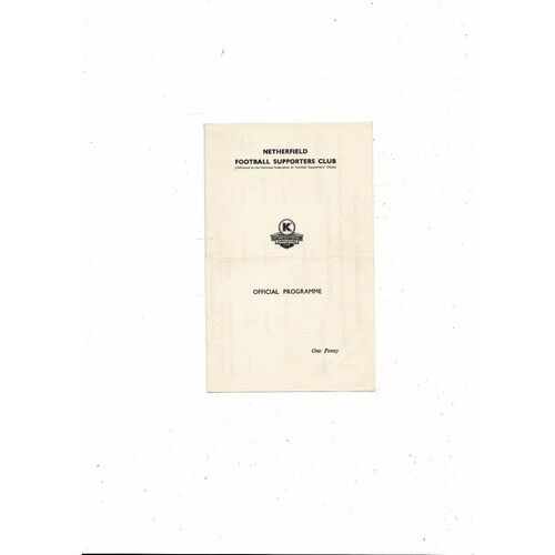 1961/62 Netherfield v Leyland Motors Lancs Combination Football Programme