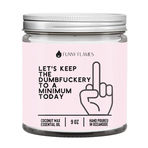 Let’s Keep the Dumfuckery to a Minimum Today Candle