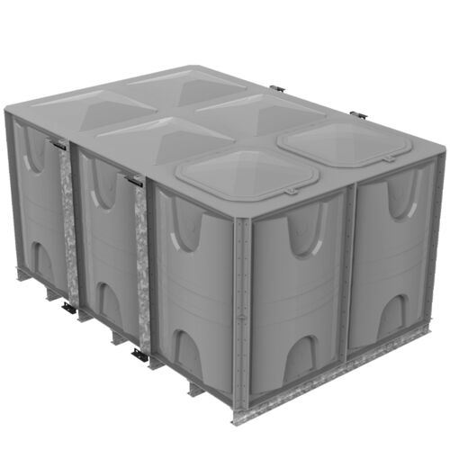 PW.3X2X1.5.IFB.DIV.AG(1.5+1.5) - 9000 LITRE DIVIDED SECTIONAL WATER TANK, INTERNALLY FLANGED BASE (IFB)