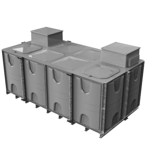 PW.4X2X1.5.IFB.DIV.AB(2+2) - 12000 LITRE DIVIDED SECTIONAL WATER TANK, INTERNALLY FLANGED BASE (IFB) C/W FVH