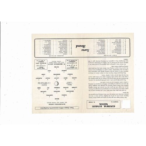 Manchester United v WBA Central League Football Programme 1962/63