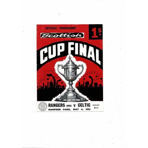 1963 Rangers v Celtic Scottish Cup Final Football Programme