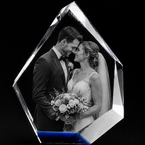 Wedding 3D Crystal Gifts | 3d Crystal Shop | 3d crystal glass engraving | Personalised 3d engraving  | 3d crystal photo