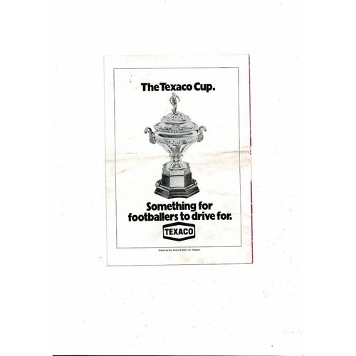 1972 Celtic v Hibernian Scottish Cup Final Football Programme