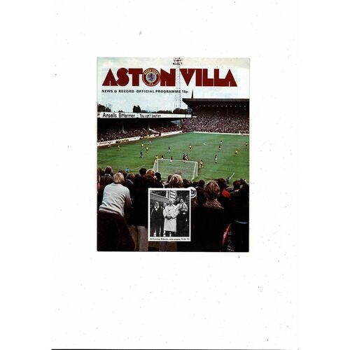 Aston Villa v Royal Antwerp UEFA Cup Football Programme 1975/76