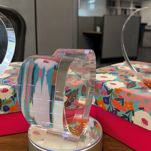 The Super Large 3D Tiree Colour heart Crystal