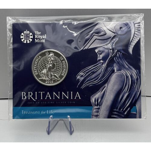 2015 £50 Britannia fine silver coin