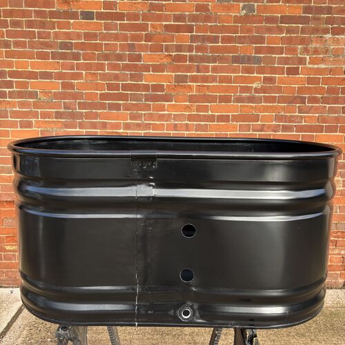 Black 4ft oval stock tank