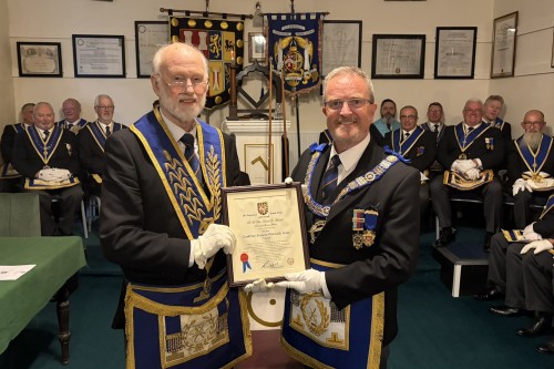 Celebrating 50 Years of Fidelity and Service to Freemasonry: W. Bro Geoffrey F W Isaac, PAGDC | Provincial Grand Lodge of Cornwall | How to become a Freemason in Cornwall | Freemasonry lodges near me Cornwall  | What is Freemasonry in Cornwall UK