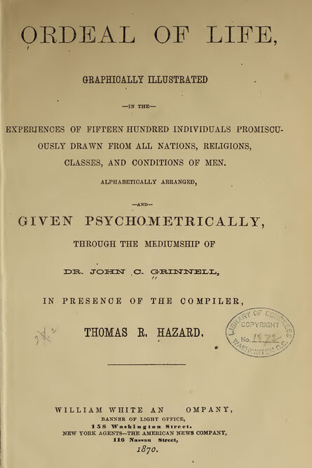 1870 | The Ordeal of Life