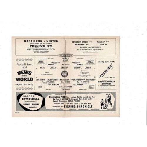 FA X1 v The Army Friendly Football Programme @ Manchester United 1957/58