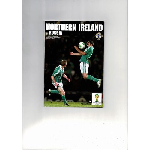 2013 Northern Ireland v Russia Football Programme August