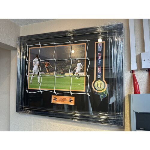 Wolves - Molineux 2017/18 Championship Match Used Goal Net and Medal