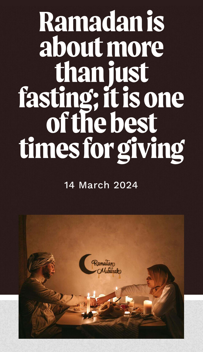 Ramadan is more than just about fasting