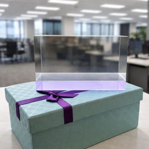 The New Superb Duloch HINT OF LILAC  12x8x6cm Crystal Block