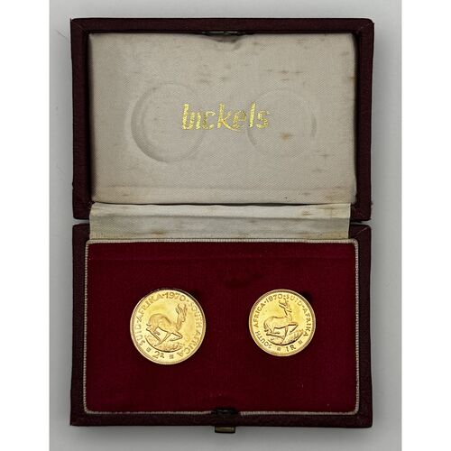 1970 proof gold 1 and 2 gold Rand set