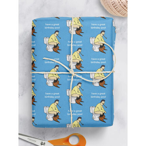 Funny Gift Wrap - Birthday Poo