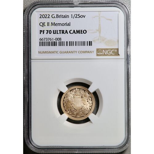 2022 King George 111 gold memorial proof half sovereign