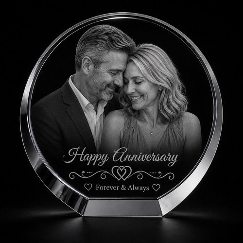 Anniversary 3D Crystal Gifts | 3d Crystal Shop | 3d crystal glass engraving | Personalised 3d engraving  | 3d crystal photo
