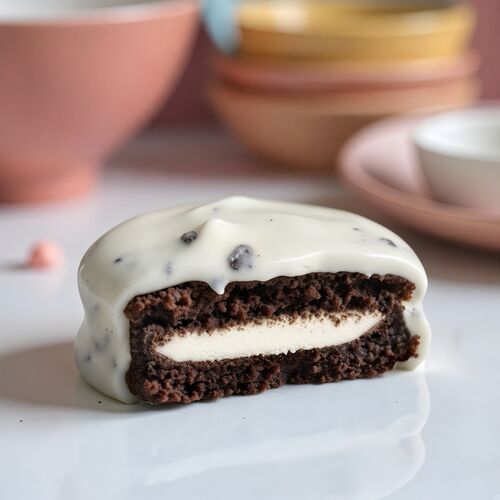 Diablo Diabetic No Added Sugar Cookies & Cream Milk Cream Filling Covered in White Glaze 128g