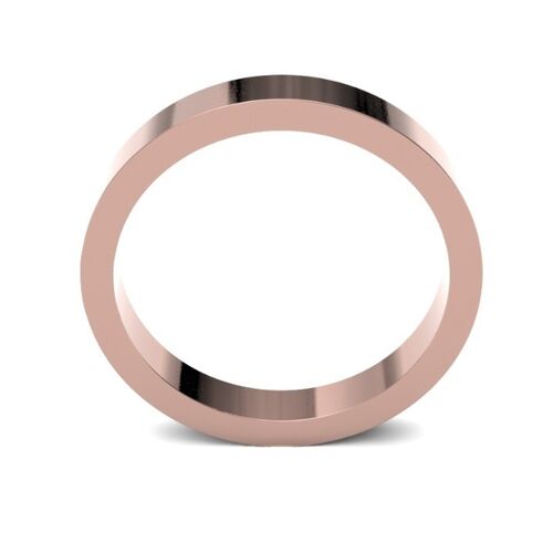 9ct 3mm flat profile classic wedding ring