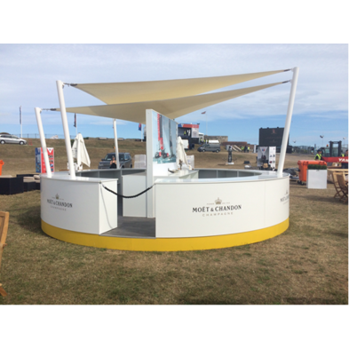 Secure fixing for temporary event structure