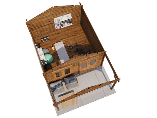 400cm x 400cm + 200cm Front Canopy