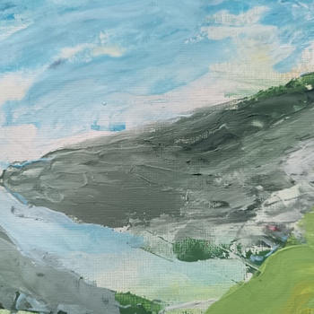 Spring on the cliff