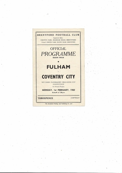 Football Programmes being listed today