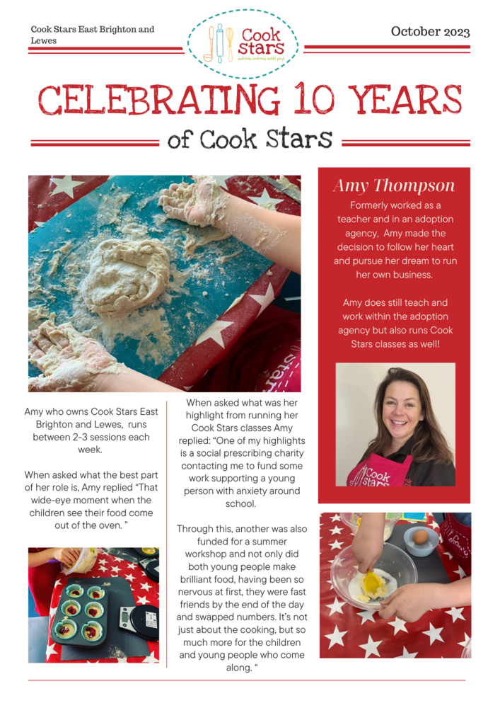 Hear from Amy - celebrating Cook Stars 10th birthday!