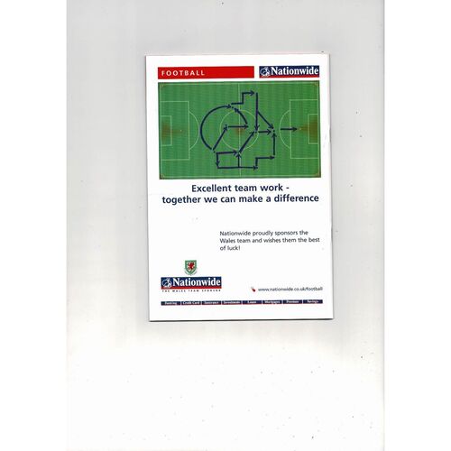 2003 Wales v Azerbaijan European Championship + U21 double Football Programme