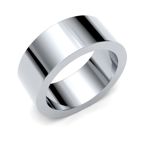9ct 8mm flat profile classic wedding ring