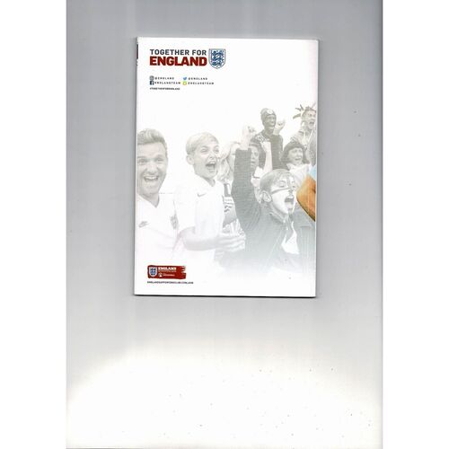 2017 England v Lithuania Football Programme + Press Cuttings