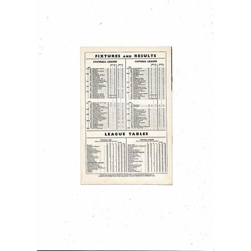 1961/62 Manchester United v Arsenal FA Cup Football Programme 27th Jan