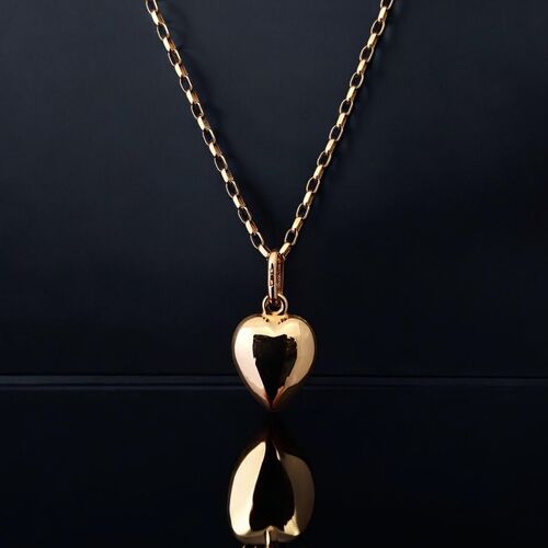 Formed gold heart pendant