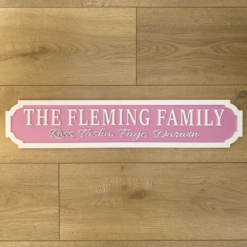 Personalised Family Name Street Sign – Decorative Indoor Home Plaque