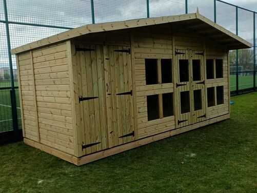 #SHA034 18x8 Apex Summer House Combi